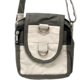 Natural Cotton Travel Bag - Charcoal - Click Image to Close